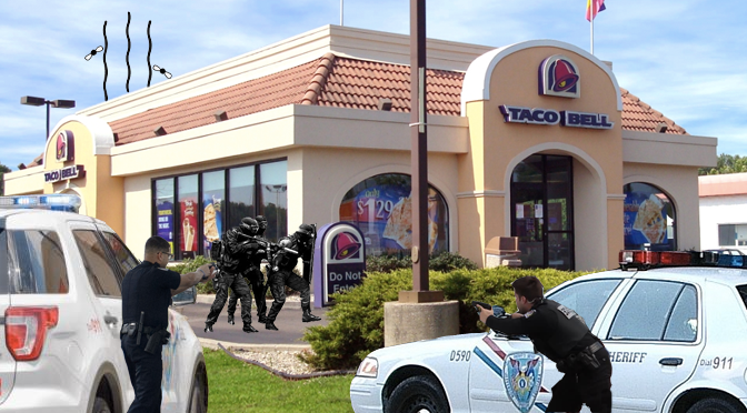 BREAKING: Man threatens to blow up Taco Bell bathroom