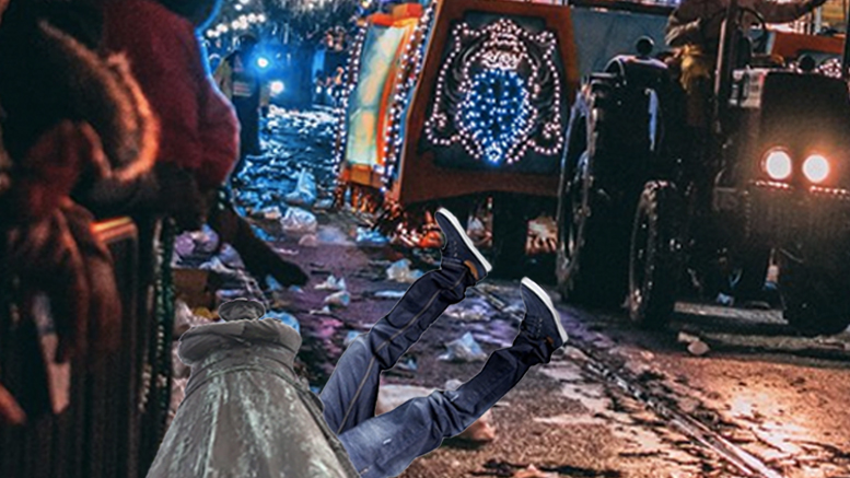 Confederate statues allegedly thrown during Mardi Gras parade in New Orleans.