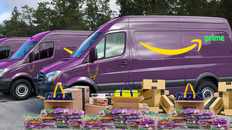 Amazon trucks rolling to save Mardi Gras with Krewe of Packages - New Orleans news - Neutral Ground News