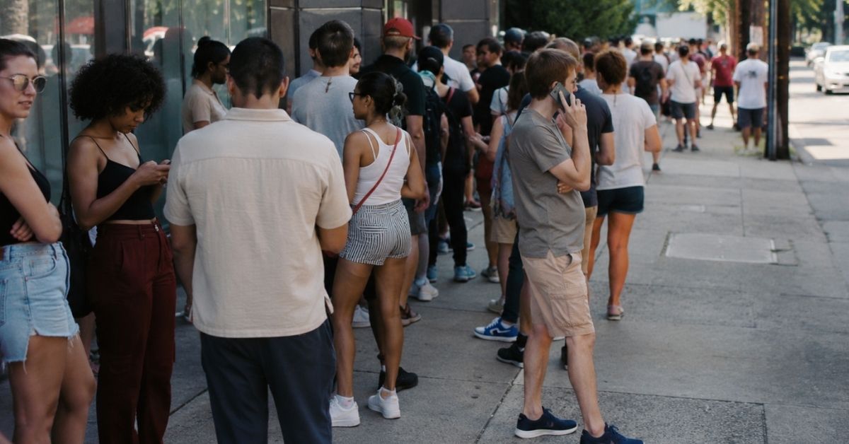Residents wait in line during the Jeff Landry recall petition drive as support grows across Louisiana.